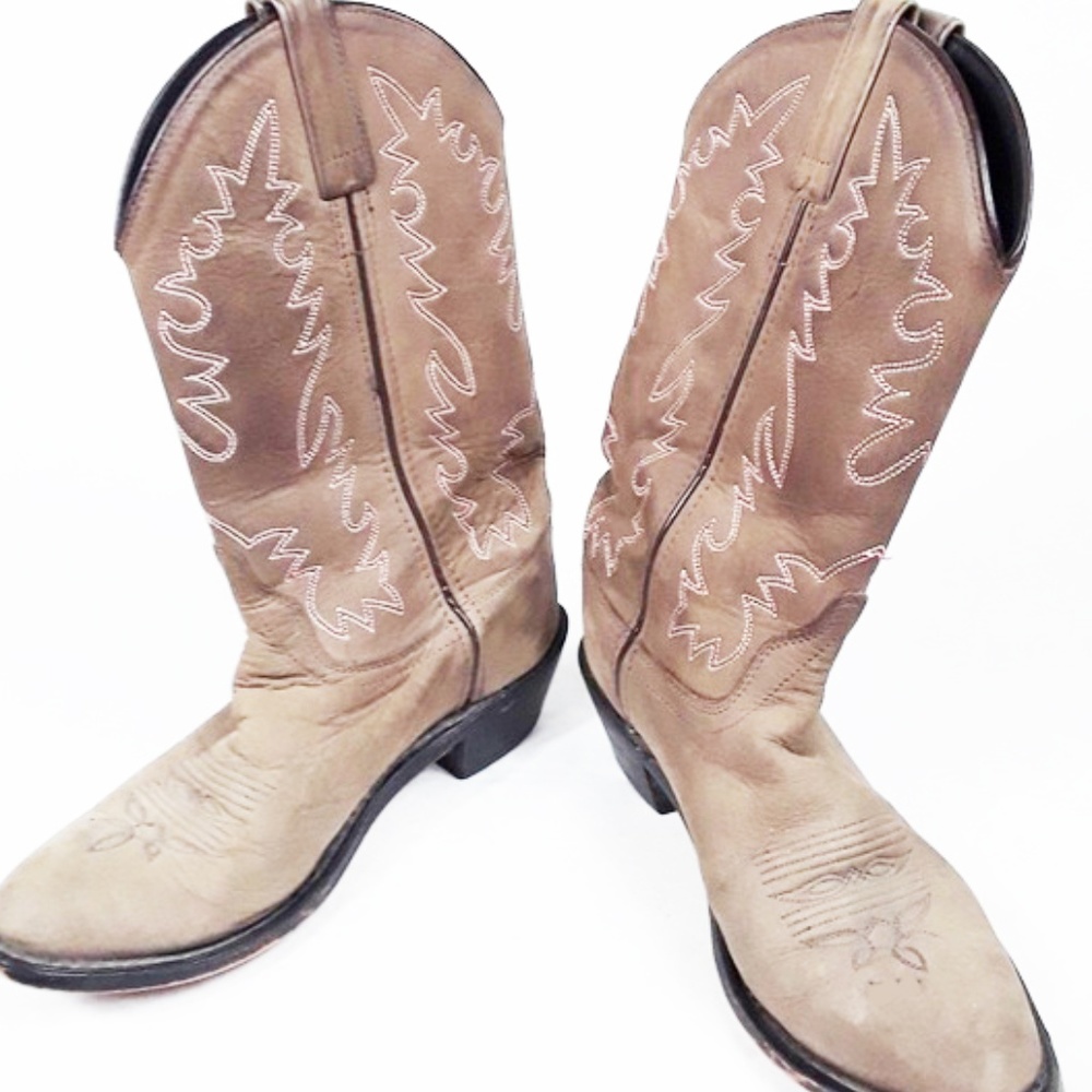 Western Leather Cowgirl Boots sz 8 or 8.5